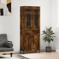 vidaXL Credenza Rovere Fumo 69,5x34x180 cm in Legno Multistrato vidaXL Credenza Rovere Fumo 69,5x34x180 cm in Legno Multistrato