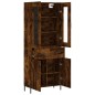 vidaXL Credenza Rovere Fumo 69,5x34x180 cm in Legno Multistrato vidaXL Credenza Rovere Fumo 69,5x34x180 cm in Legno Multistrato