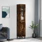 vidaXL Credenza Rovere Fumo 34,5x34x180 cm in Legno Multistrato vidaXL Credenza Rovere Fumo 34,5x34x180 cm in Legno Multistrato