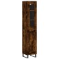 vidaXL Credenza Rovere Fumo 34,5x34x180 cm in Legno Multistrato vidaXL Credenza Rovere Fumo 34,5x34x180 cm in Legno Multistrato