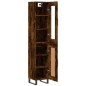 vidaXL Credenza Rovere Fumo 34,5x34x180 cm in Legno Multistrato vidaXL Credenza Rovere Fumo 34,5x34x180 cm in Legno Multistrato