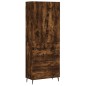 vidaXL Credenza Rovere Fumo 69,5x34x180 cm in Legno Multistrato vidaXL Credenza Rovere Fumo 69,5x34x180 cm in Legno Multistrato