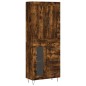 vidaXL Credenza Rovere Fumo 69,5x34x180 cm in Legno Multistrato vidaXL Credenza Rovere Fumo 69,5x34x180 cm in Legno Multistrato