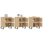 vidaXL Credenze 3 pz Rovere Sonoma in Legno Multistrato vidaXL Credenze 3 pz Rovere Sonoma in Legno Multistrato
