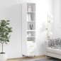 vidaXL Credenza Bianca 34,5x34x180 cm in Legno Multistrato vidaXL Credenza Bianca 34,5x34x180 cm in Legno Multistrato