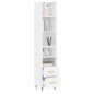 vidaXL Credenza Bianca 34,5x34x180 cm in Legno Multistrato vidaXL Credenza Bianca 34,5x34x180 cm in Legno Multistrato