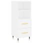 vidaXL Credenza Bianca 34,5x34x180 cm in Legno Multistrato vidaXL Credenza Bianca 34,5x34x180 cm in Legno Multistrato