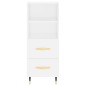 vidaXL Credenza Bianca 34,5x34x180 cm in Legno Multistrato vidaXL Credenza Bianca 34,5x34x180 cm in Legno Multistrato