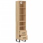 vidaXL Credenza Rovere Sonoma 34,5x34x180 cm in Legno Multistrato