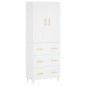 vidaXL Credenza Bianca 69,5x34x180 cm in Legno Multistrato vidaXL Credenza Bianca 69,5x34x180 cm in Legno Multistrato