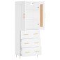 vidaXL Credenza Bianca 69,5x34x180 cm in Legno Multistrato vidaXL Credenza Bianca 69,5x34x180 cm in Legno Multistrato