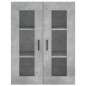 vidaXL Credenza Grigio Cemento 69,5x34x180 cm in Legno Multistrato vidaXL Credenza Grigio Cemento 69,5x34x180 cm in Legno Multistrato