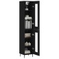 vidaXL Credenza Nera 34,5x34x180 cm in Legno Multistrato