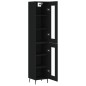 vidaXL Credenza Nera 34,5x34x180 cm in Legno Multistrato