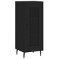 vidaXL Credenza Nera 34,5x34x180 cm in Legno Multistrato