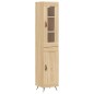 vidaXL Credenza Rovere Sonoma 34,5x34x180 cm in Legno Multistrato vidaXL Credenza Rovere Sonoma 34,5x34x180 cm in Legno Multistrato