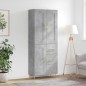vidaXL Credenza Grigio Cemento 69,5x34x180 cm in Legno Multistrato vidaXL Credenza Grigio Cemento 69,5x34x180 cm in Legno Multistrato