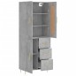 vidaXL Credenza Grigio Cemento 69,5x34x180 cm in Legno Multistrato vidaXL Credenza Grigio Cemento 69,5x34x180 cm in Legno Multistrato