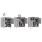 vidaXL Credenze 3 pz Grigio Sonoma in Legno Multistrato vidaXL Credenze 3 pz Grigio Sonoma in Legno Multistrato