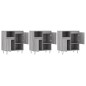 vidaXL Credenze 3 pz Grigio Sonoma in Legno Multistrato vidaXL Credenze 3 pz Grigio Sonoma in Legno Multistrato