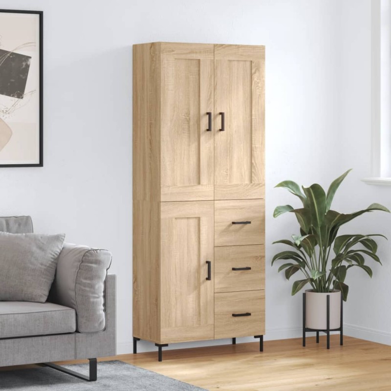 vidaXL Credenza Rovere Sonoma 69,5x34x180 cm in Legno Multistrato vidaXL Credenza Rovere Sonoma 69,5x34x180 cm in Legno Multistrato