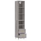 vidaXL Credenza Grigio Sonoma 34,5x34x180 cm in Legno Multistrato vidaXL Credenza Grigio Sonoma 34,5x34x180 cm in Legno Multistrato