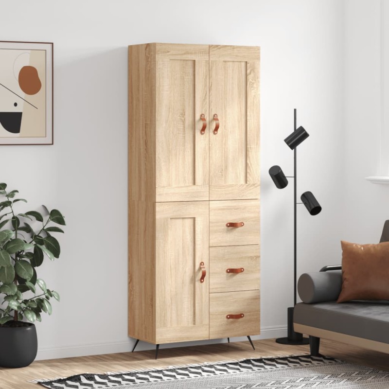 vidaXL Credenza Rovere Sonoma 69,5x34x180 cm in Legno Multistrato vidaXL Credenza Rovere Sonoma 69,5x34x180 cm in Legno Multistrato