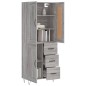 vidaXL Credenza Grigio Sonoma 69,5x34x180 cm in Legno Multistrato vidaXL Credenza Grigio Sonoma 69,5x34x180 cm in Legno Multistrato