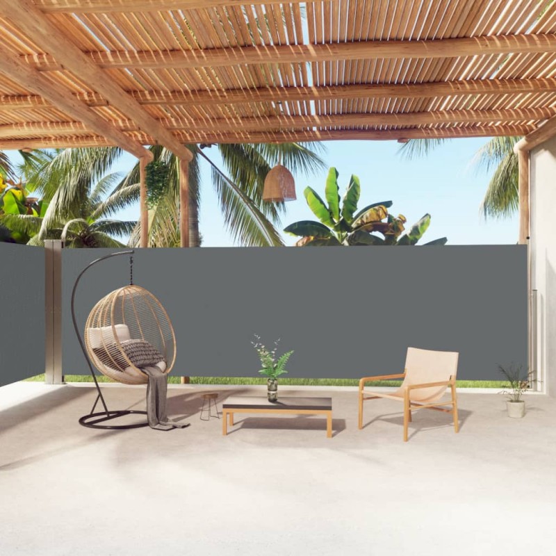 Tenda da Sole Laterale Retrattile Antracite 180x1000 cm Tenda da Sole Laterale Retrattile Antracite 180x1000 cm