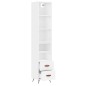 vidaXL Credenza Bianca 34,5x34x180 cm in Legno Multistrato vidaXL Credenza Bianca 34,5x34x180 cm in Legno Multistrato