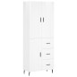 vidaXL Credenza Bianco Lucido 69,5x34x180 cm in Legno Multistrato vidaXL Credenza Bianco Lucido 69,5x34x180 cm in Legno Multistrato