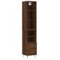 vidaXL Credenza Rovere Marrone 34,5x34x180 cm in Legno Multistrato vidaXL Credenza Rovere Marrone 34,5x34x180 cm in Legno Multistrato