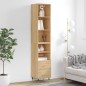 vidaXL Credenza Rovere Sonoma 34,5x34x180 cm in Legno Multistrato vidaXL Credenza Rovere Sonoma 34,5x34x180 cm in Legno Multistrato