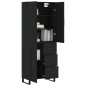 vidaXL Credenza Nera 69,5x34x180 cm in Legno Multistrato vidaXL Credenza Nera 69,5x34x180 cm in Legno Multistrato