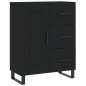 vidaXL Credenza Nera 69,5x34x180 cm in Legno Multistrato vidaXL Credenza Nera 69,5x34x180 cm in Legno Multistrato