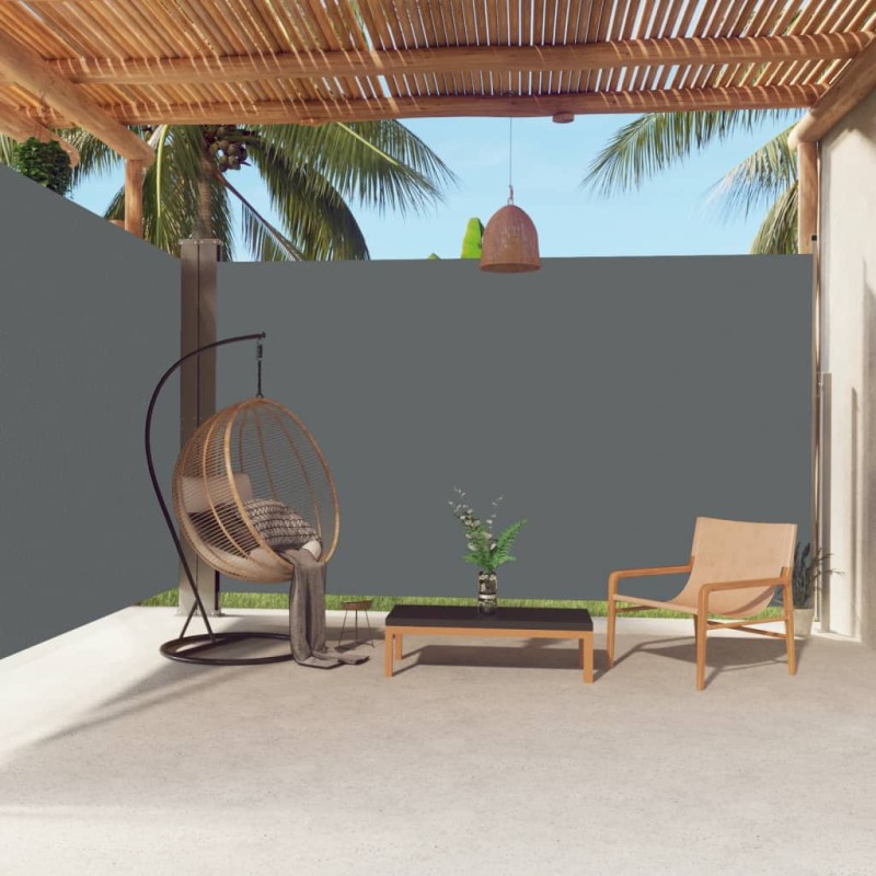 Tenda da Sole Laterale Retrattile Antracite 220x600 cm Tenda da Sole Laterale Retrattile Antracite 220x600 cm