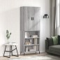 vidaXL Credenza Grigio Sonoma 69,5x34x180 cm in Legno Multistrato vidaXL Credenza Grigio Sonoma 69,5x34x180 cm in Legno Multistrato