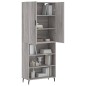 vidaXL Credenza Grigio Sonoma 69,5x34x180 cm in Legno Multistrato vidaXL Credenza Grigio Sonoma 69,5x34x180 cm in Legno Multistrato