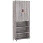 vidaXL Credenza Grigio Sonoma 69,5x34x180 cm in Legno Multistrato vidaXL Credenza Grigio Sonoma 69,5x34x180 cm in Legno Multistrato