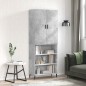 vidaXL Credenza Grigio Cemento 69,5x34x180 cm in Legno Multistrato vidaXL Credenza Grigio Cemento 69,5x34x180 cm in Legno Multistrato