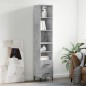 vidaXL Credenza Grigio Cemento 34,5x34x180 cm in Legno Multistrato vidaXL Credenza Grigio Cemento 34,5x34x180 cm in Legno Multistrato