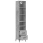 vidaXL Credenza Grigio Cemento 34,5x34x180 cm in Legno Multistrato vidaXL Credenza Grigio Cemento 34,5x34x180 cm in Legno Multistrato