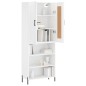 vidaXL Credenza Bianco Lucido 69,5x34x180 cm in Legno Multistrato vidaXL Credenza Bianco Lucido 69,5x34x180 cm in Legno Multistrato