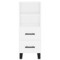 vidaXL Credenza Bianca 34,5x34x180 cm in Legno Multistrato vidaXL Credenza Bianca 34,5x34x180 cm in Legno Multistrato
