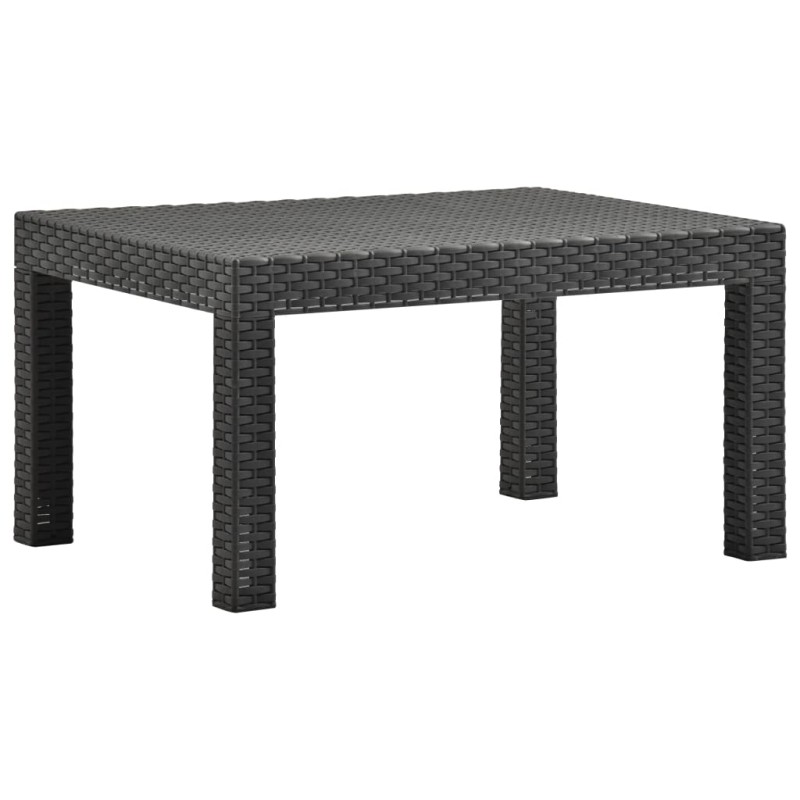 Tavolo da Giardino Antracite 58x58x41 cm in Rattan PP Tavolo da Giardino Antracite 58x58x41 cm in Rattan PP
