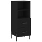 vidaXL Credenza Nera 34,5x34x180 cm in Legno Multistrato vidaXL Credenza Nera 34,5x34x180 cm in Legno Multistrato