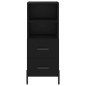 vidaXL Credenza Nera 34,5x34x180 cm in Legno Multistrato vidaXL Credenza Nera 34,5x34x180 cm in Legno Multistrato