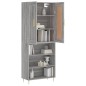 vidaXL Credenza Grigio Sonoma 69,5x34x180 cm in Legno Multistrato vidaXL Credenza Grigio Sonoma 69,5x34x180 cm in Legno Multistrato