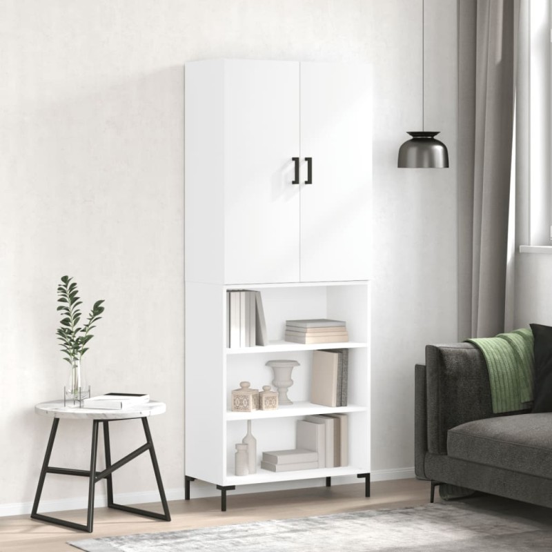 vidaXL Credenza Bianca 69,5x34x180 cm in Legno Multistrato vidaXL Credenza Bianca 69,5x34x180 cm in Legno Multistrato