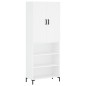 vidaXL Credenza Bianca 69,5x34x180 cm in Legno Multistrato vidaXL Credenza Bianca 69,5x34x180 cm in Legno Multistrato